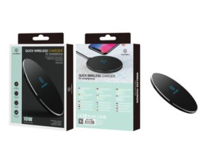 Carregador Sem Fio Fast Charge 10W Preto/Prata