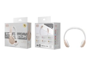 Auscultadores Bluetooth Com Microfone Bt-Sd-Fm-Atende Chamadas Dourado