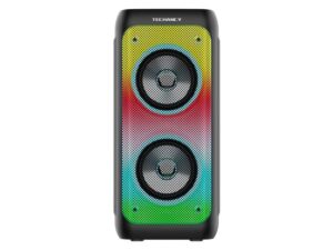 Altifalantes Bluetooth 5.0 Estereo, Altifalante Sem Fios Portatil , Luzes Coloridas, Bateria De 2000 Mah, Exterior Para Presentes De Festa Em Casa.Preto
