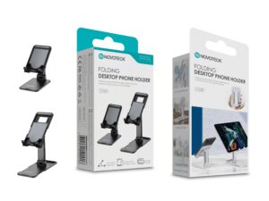 Suporte Dobrável Z-030 - Metálico, Compacto, com Ajuste de Altura e Multi-ângulo, Compatível com Dispositivos Móveis