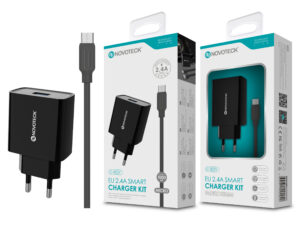 Carregador com Cabo Micro Negro 2.4A 1 USB NOVOTECK C-002V