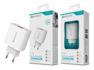 Carregador 2.4A 1 USB Branco NOVOTECK C-002