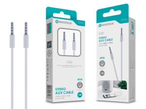 Cabo Aux 1M 4Pin Jack 3.5 NOVOTECK A-007