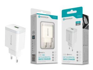 Carregador QC 3.0 20W 3.4A 1 USB NOVOTECK C-007