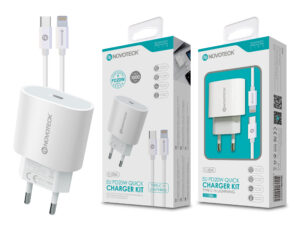 Carregador USB-C Pd 20W com Cabo Type-C to Lightning C-004L Ip12-13-14 Series