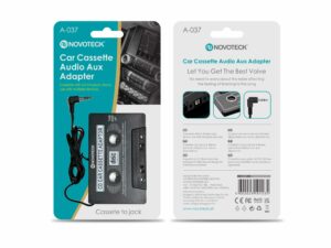 Adaptador de Áudio Auxiliar de Cassete para Carro com Jack 3.5mm A-037