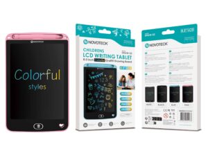 Tablet de Escrita LCD Colorido para Crianças - 8,5'' Polegadas, DRAW-02 Rosa