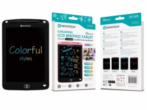 Tablet de Escrita LCD Colorido para Crianças - 10'' Polegadas, DRAW-04 Negro