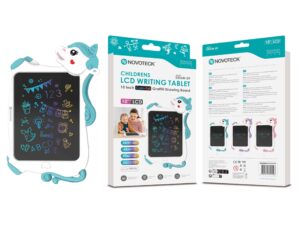 Tablet de Escrita LCD Infantil 10'' Polegadas - Ecrã Colorido, Design de Unicórnio Azul DRAW-09