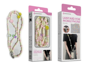 Cordão Pastel com Corações para Telemóvel NOVOTECK GS-006 - Alegre e Prático Design 2