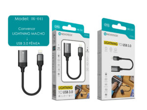 Cabo Adaptador NOVOTECK Lightning para USB 3.0 OTG HK-041