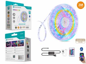 Fita Led 3M 12V 5050Rgb 90Led 8W Bt App Ip65 LED-012