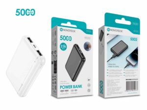 Power Bank Ultra Fino 5000mAh PB-009 Branco - Compacto e Portátil