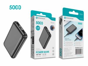 Power Bank Ultra Fino 5000mAh PB-009 Negro - Compacto e Portátil