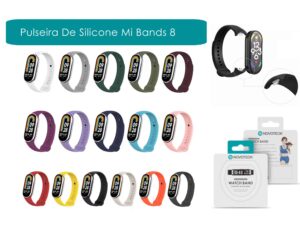 Bracelete Silicone Para Mi Bands 8 - Amarela