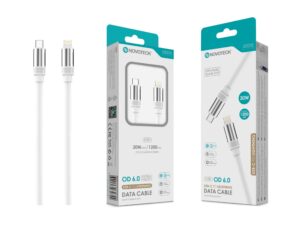 Cabo USB-C para Lightning Branco PD 30W, OD 6.0 Super Grosso, 1.2m, S-081