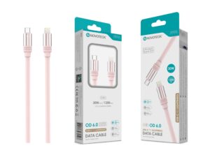 Cabo USB-C para Lightning Rosa PD 30W,OD 6.0 Super Grosso, 1.2m, S-081