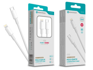 Cabo USB-C para Lightning NOVOTECK S-102 - Carregamento Rápido PD 3.0, Dados, 30W, 300cm