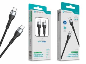Cabo de Dados Trançado Nylon 3.1A Carregamento Rápido - Negro , USB-C to Type-C , 2.0M