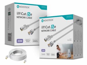 Cabo de Rede Novoteck UTP Cat.5e SE-006 – 20m, RJ45,Alta Velocidade 1000 Mbps, 250MHz