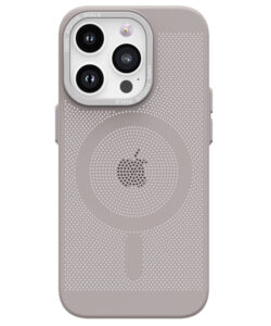 Capa Protetora MagSafe em Metal Calor Dissipação Novoteck SJK-011 - Alta Durabilidade, Compatível com Acessórios Magnéticos - Cinzento , iPhone 15 Pro Max