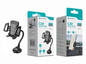 Suporte de Carro Multifuncional Novoteck Z-017 – 3 em 1, Rotação 360º, para Para-Brisa/Console/Saída de Ar, para Telemóveis 3.5'-6.5