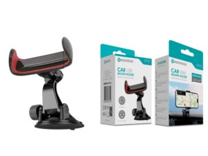 Suporte de Sucção Z-053 para Carro – Rotação 360º, Ventosa de Alta Resistência, Design Elegante com Toques de Vermelho