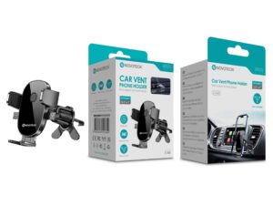 Suporte para Telemóvel de Ventilação Automóvel NOVOTECK Z-068 - Rotação 360, 3.5"-6.7", Montagem Estável