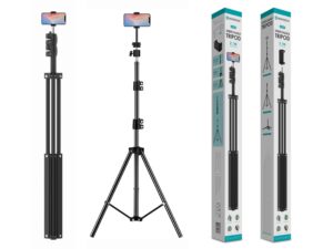 Tripé Extensível Novoteck Z-075– Ajustável até 2,1m, Universal, Portátil e Estável