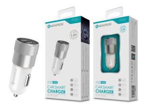 Carregador Automóvel Isqueiro Branco com Duas Portas USB 2.4A Q-001