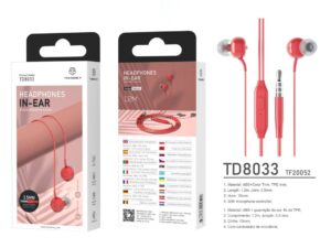 Auriculares 3.5Mm Vermelho