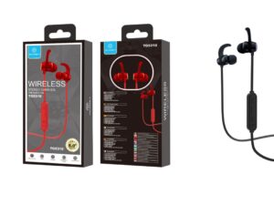 Auriculares Bluetooth Desportivo Vermelha