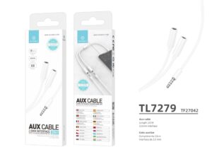 Cabo De Audio Branco 3,5 Mm