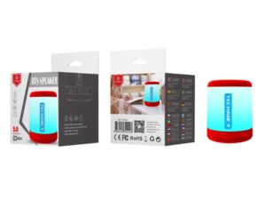 Mini Coluna Bluetooth Vermelha
