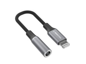 Adaptador Lightning para Auscultadores iPhone 7/8/11–15 Áudio HD + Microfone 