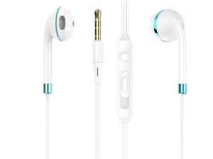 Techancy Fone de ouvido com fio TD8023, plugue 3,5 mm, controle no fio, microfone HD, cabo 1,2m