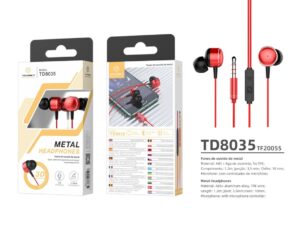 Auriculares 3.5Mmvermelho