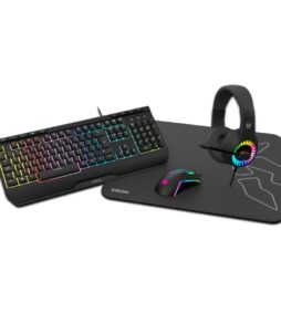 Pack Gaming Krom Kenya Preto Qwerty espanhol