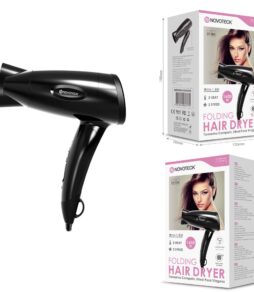 Secador de Cabelo Dobrável HF-004 - 1600W, Compacto, 2 Temperaturas, Ideal para Viagens