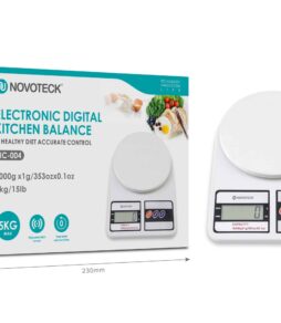 Balança Digital de Cozinha Novoteck JC-004 – Alta Precisão, Capacidade de 5 kg, Função Tara e Design Moderno