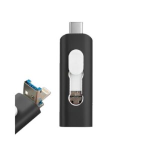 128GB 3-IN-1 COOL BLACK PENDRIVE