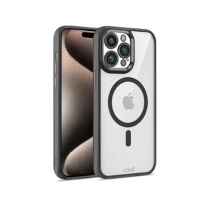 COOL IPHONE 15 PRO MAX MAG CASE TRANSPARENT BLACK/BLACK EDGE/MAGNETIC COMPAT 8434847074191
