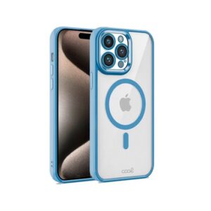 COOL IPHONE 15 PRO MAX MAG CELESTE TRANSPARENT CASE/CELESTE EDGE/MAGNETIC COMPAT 8434847074177