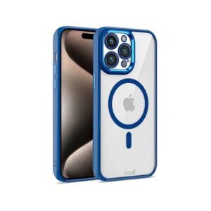 COOL IPHONE 15 PRO MAX MAG CASE TRANSPARENT BLUE/BLUE EDGE/MAGNETIC COMPAT 8434847074184