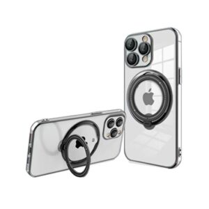 COOL IPHONE 15 PRO MAGNETIC RING CASE BLACK TRANSPARENT/COMPATIBLE WITH MAGNETIC CHARGER 8434847070025