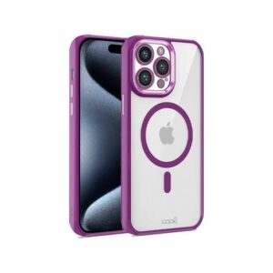 COOL IPHONE 15 PRO MAGNETIC CASE TRANSPARENT VIOLET/VIOLET EDGE/COMPATIBLE WITH MAGNETIC 8434847074160