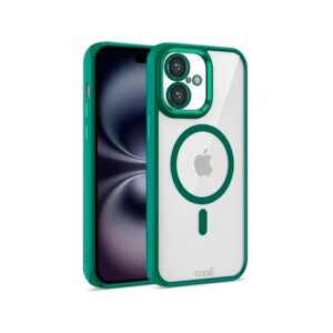 COOL IPHONE 16 MAGNETIC CASE TRANSPARENT GREEN/GREEN BORDER/COMPAT W.MAGNETIC 8434847075457