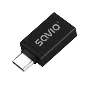 ADAPTER SAVIO AK-80 USB-A 3.1 USB-C 3.1 BLACK NEGRO/5 GBPS/USB-A 3.1 (H) ? USB-C 3.1 (M) SAVAK-80