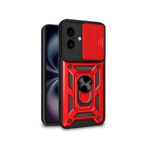 COOL IPHONE 16 HARD RING RED CASE RING SUPPORT/MAGNET/EXTRA REINFORCEMENT 8434847075341
