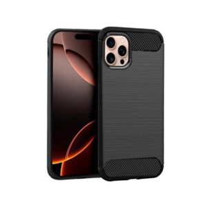 COOL IPHONE 16 PRO MAX CARBON BLACK CASE NON-SLIP/REINFORCED FRAME 8434847075679